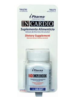 Foto 3 | Suplemento Alimenticio Resveratrol y Polifenoles Alta Concentración Incardio Auxiliar para Disminuir Triglicéri