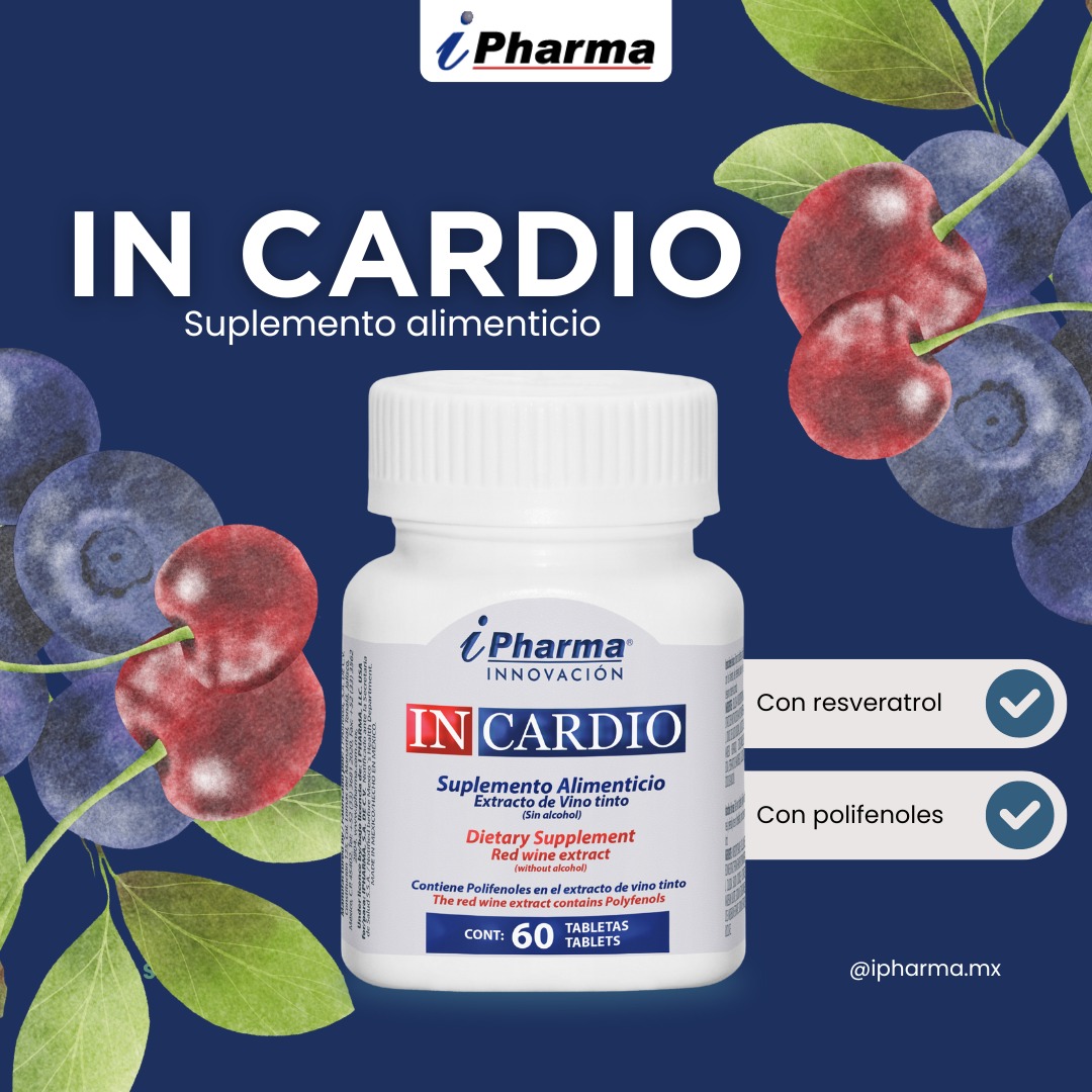 Foto 5 pulgar | Suplemento Alimenticio Resveratrol y Polifenoles Alta Concentración Incardio Auxiliar para Disminuir Triglicéri
