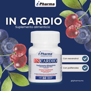 Foto 4 | Suplemento Alimenticio Resveratrol y Polifenoles Alta Concentración Incardio Auxiliar para Disminuir Triglicéri