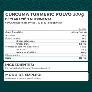 Foto 3 | Suplemento Curcuma Turmeric En Polvo Pronat 300 G