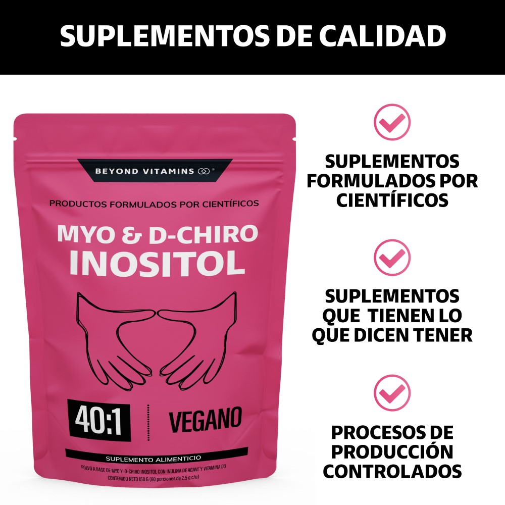 Foto 4 pulgar | Suplemento Alimenticio Beyond Vitamins Myo Y D-chiro Inositol Vegano 150 Gr