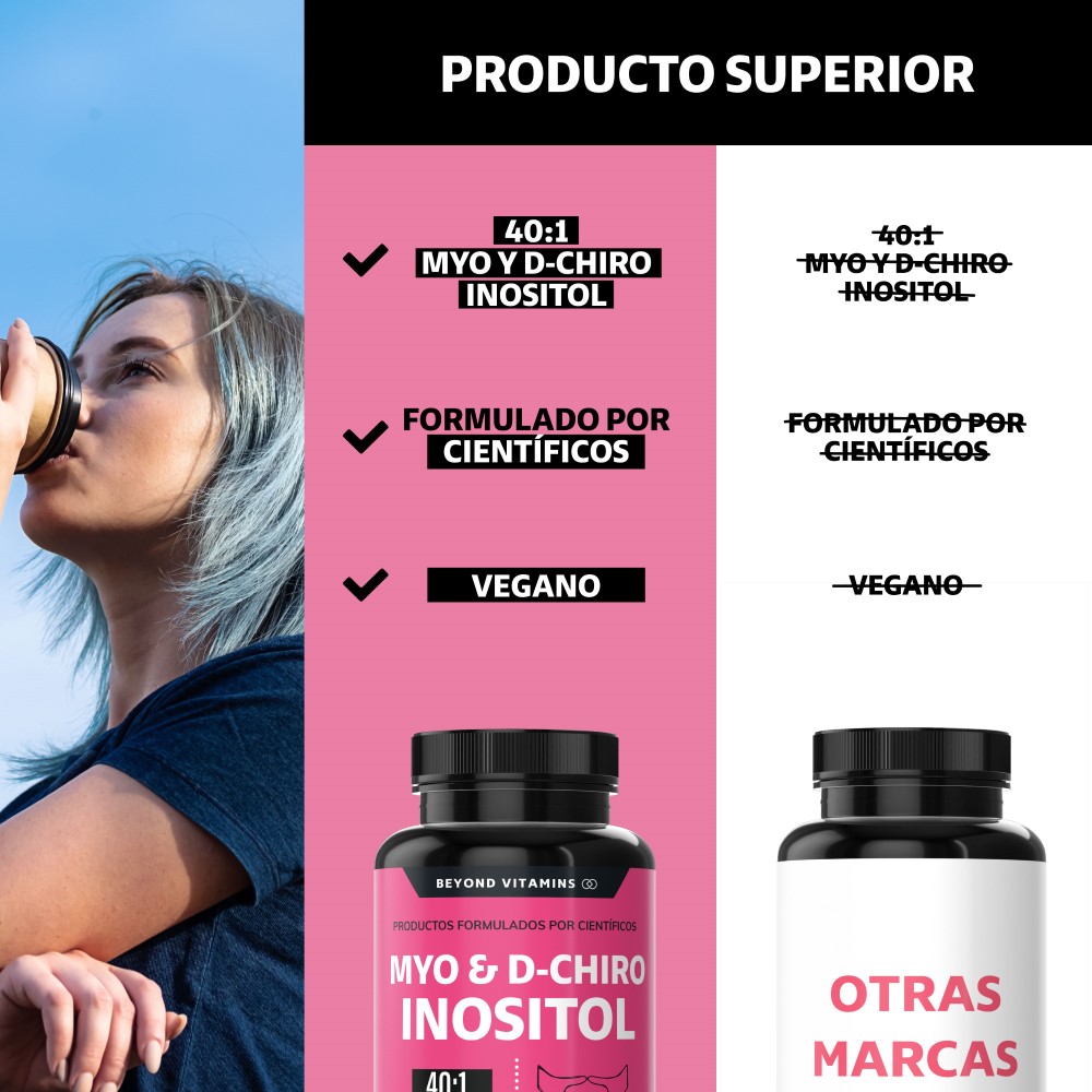 Foto 5 | Suplemento Alimenticio Beyond Vitamins Myo Y D-chiro Inositol Puro 180 Cápsulas