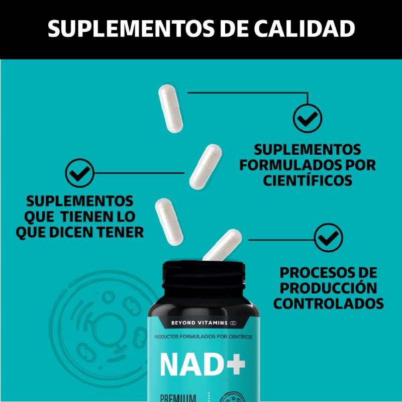 Foto 5 pulgar | Suplemento Alimenticio Beyond Vitamins Nicotinamida Ribosa 30 Cápsulas