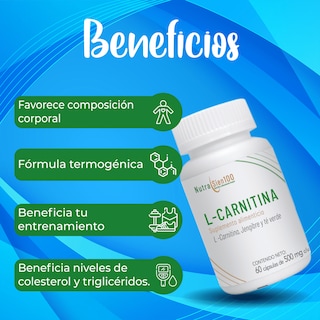 Foto 5 | Carnitina Cápsulas Con Jengibre Y Té Verde. Termogénico. Nutrasien100. Ingredientes Naturales. 120 Cápsulas