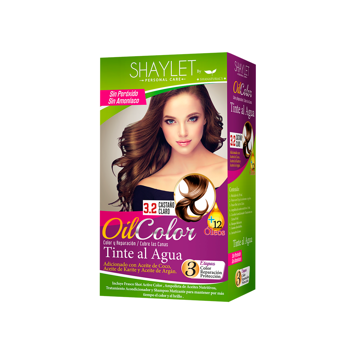 Tinte al Agua Shaylet Olicolor 3.2 Castaño Claro