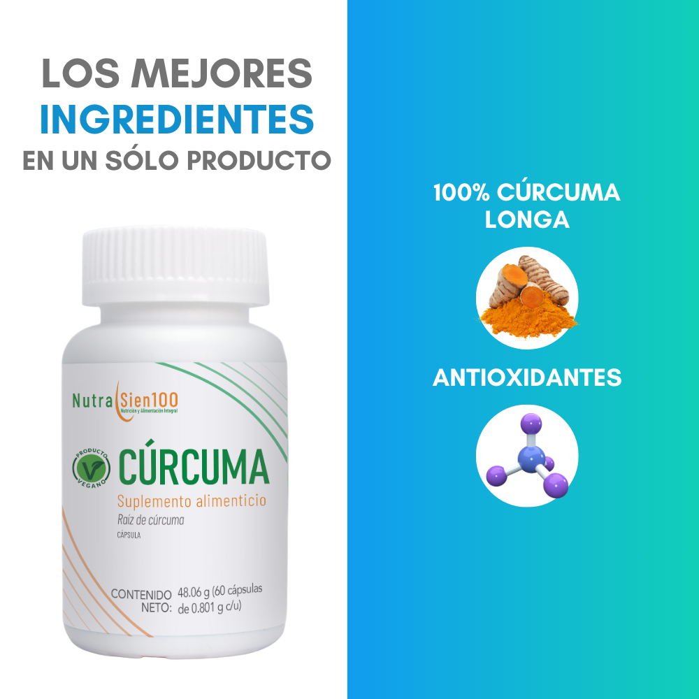 Foto 4 pulgar | Cúrcuma Orgánica Cápsulas Vegano Antiinflamatorio natural Beneficia Sistema Inmune 60Caps