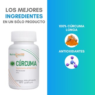 Foto 3 | Cúrcuma Orgánica Cápsulas Vegano Antiinflamatorio natural Beneficia Sistema Inmune 60Caps