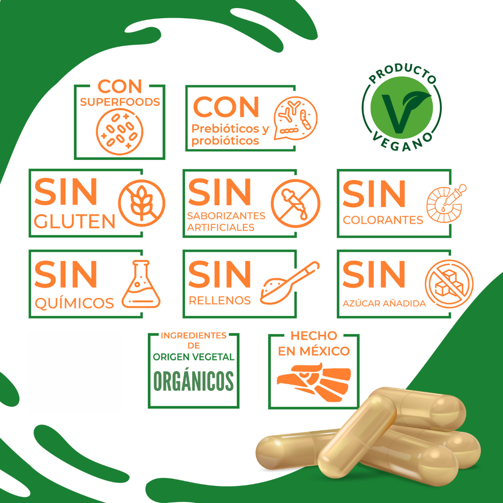 Foto 5 pulgar | PROBIÓTICOS 50 Billones y PREBIÓTICOS con fibra natural. Salud digestiva. Nutrasien100. 60 caps.