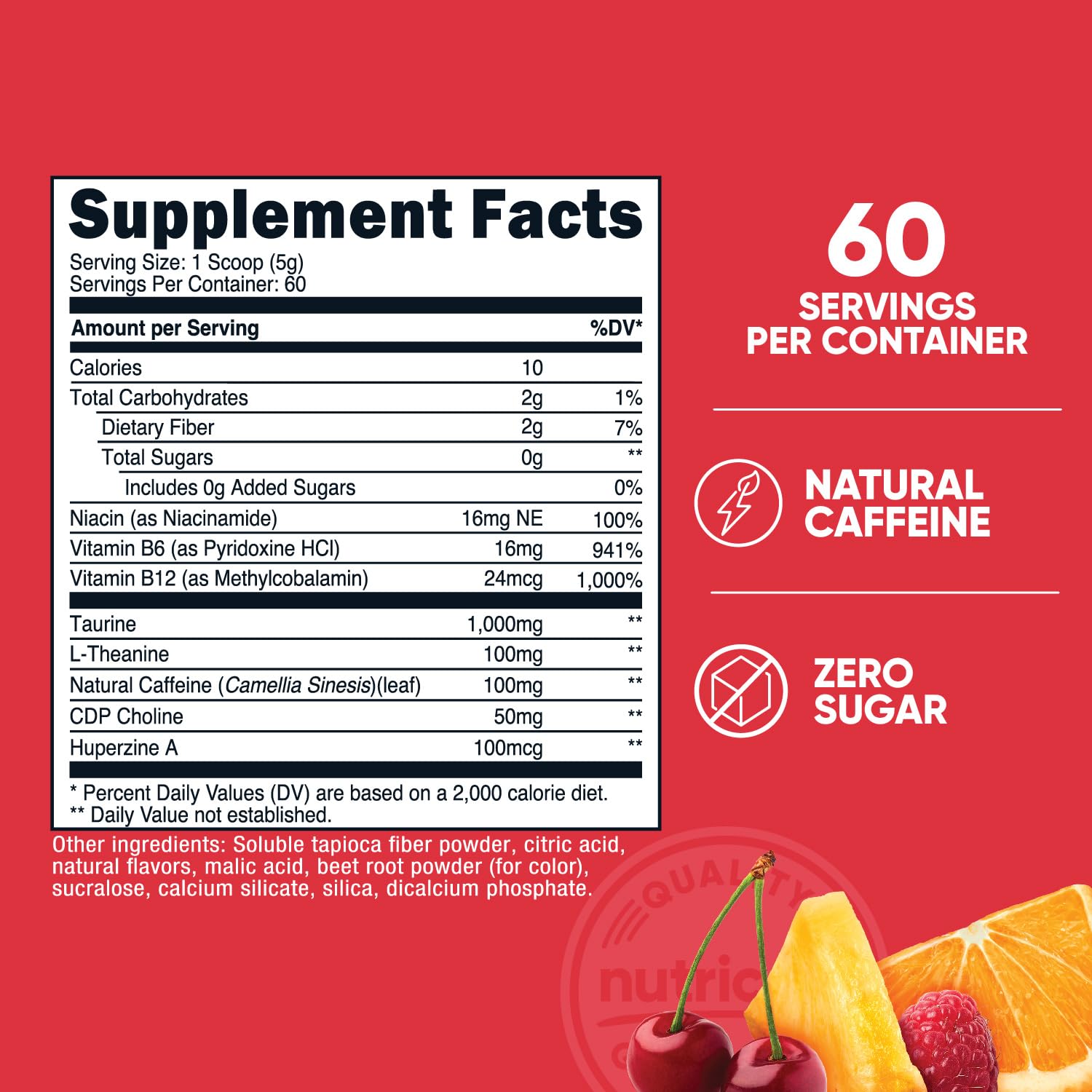 Foto 3 pulgar | Ponche De Frutas Energy Powder Nutricost Energy Complex, 300 G - Venta Internacional.