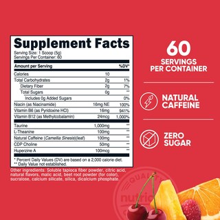 Foto 2 | Ponche De Frutas Energy Powder Nutricost Energy Complex, 300 G - Venta Internacional.