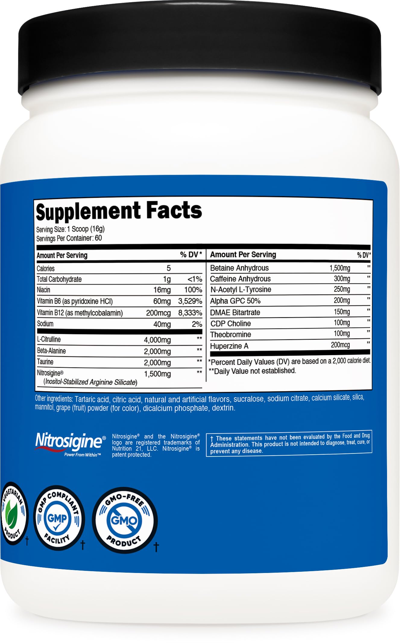 Foto 6 pulgar | Polvo Pre-entrenamiento Nutricost Pre-x Xtreme Grape 60 Porciones - Venta Internacional.
