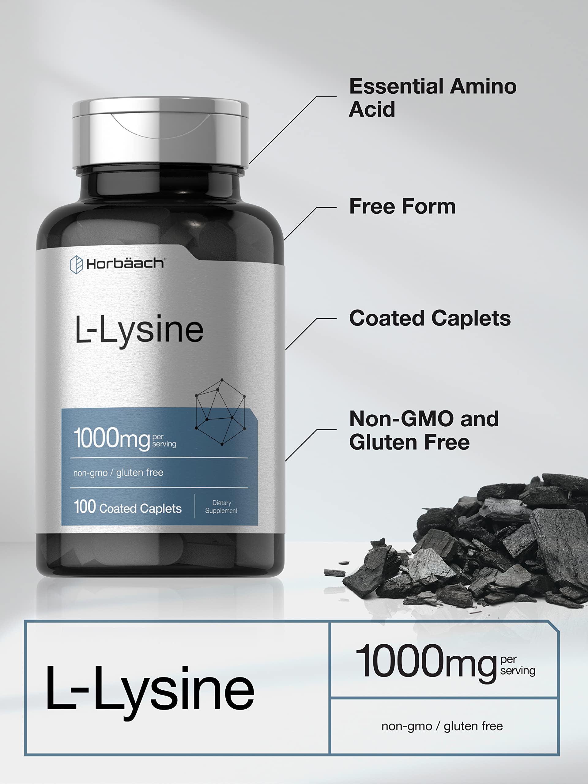 Foto 3 | Suplemento Horbäach L-lisina 1000 Mg 100 Comprimidos Recubiertos - Venta Internacional.