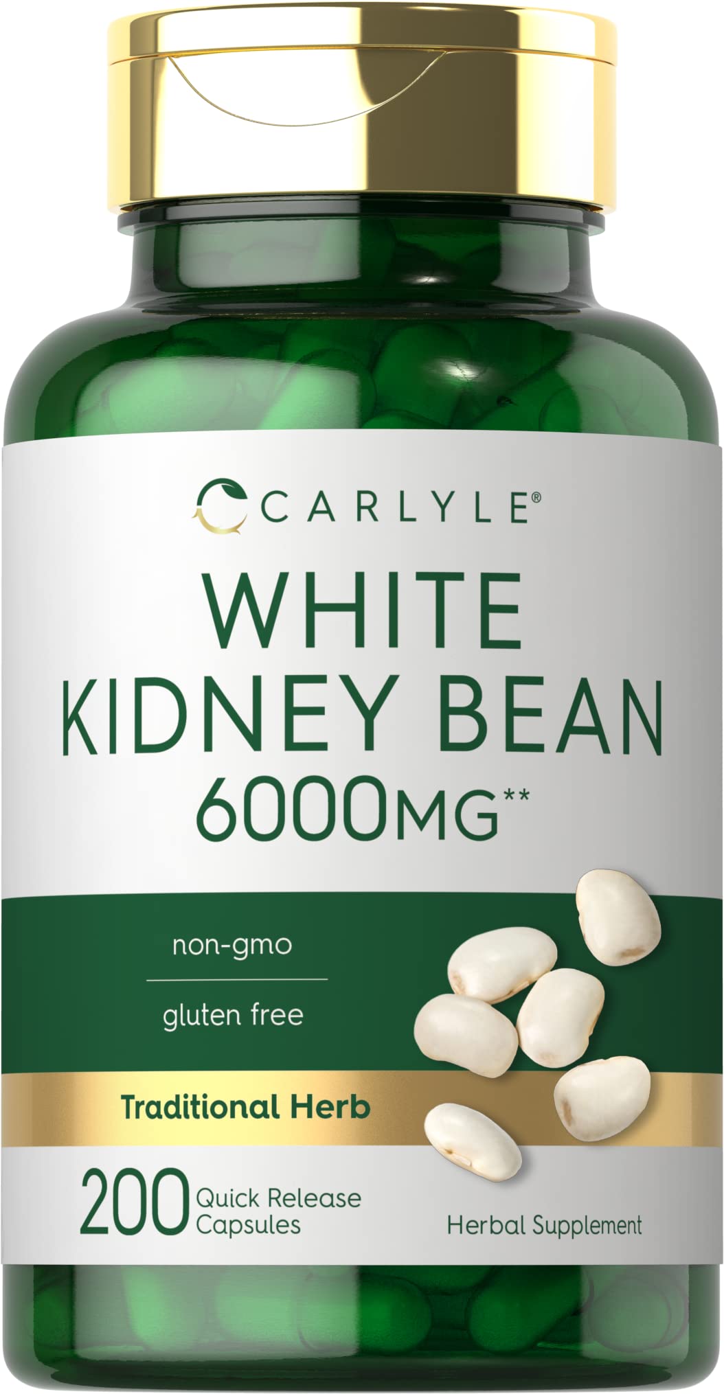 Suplemento De Extracto De Frijol Blanco Carlyle, 6000 Mg, 200 Cápsulas - Venta Internacional.