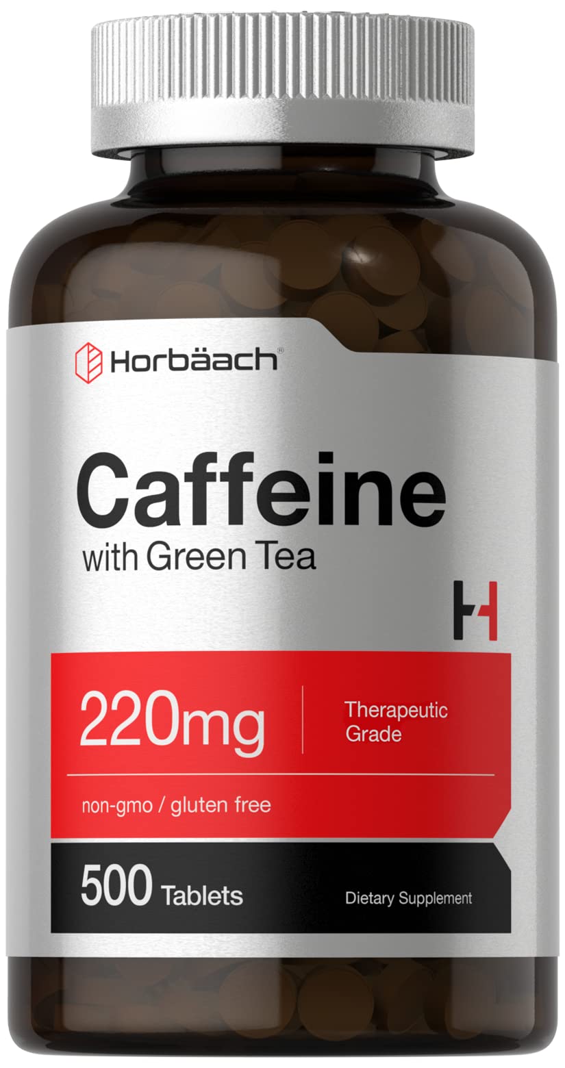 Foto 2 pulgar | Píldoras De Cafeína Horbaach 200 Mg Con Té Verde 500 Tabletas - Venta Internacional.