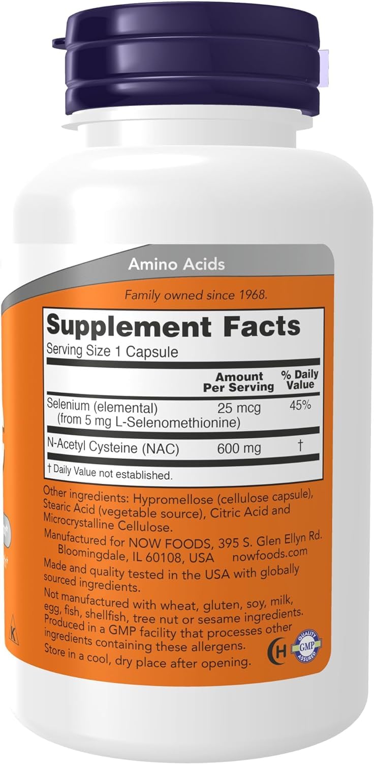 Foto 3 pulgar | Suplemento Now Foods Nac 600 Mg 100 Vcaps X 2 - Venta Internacional.