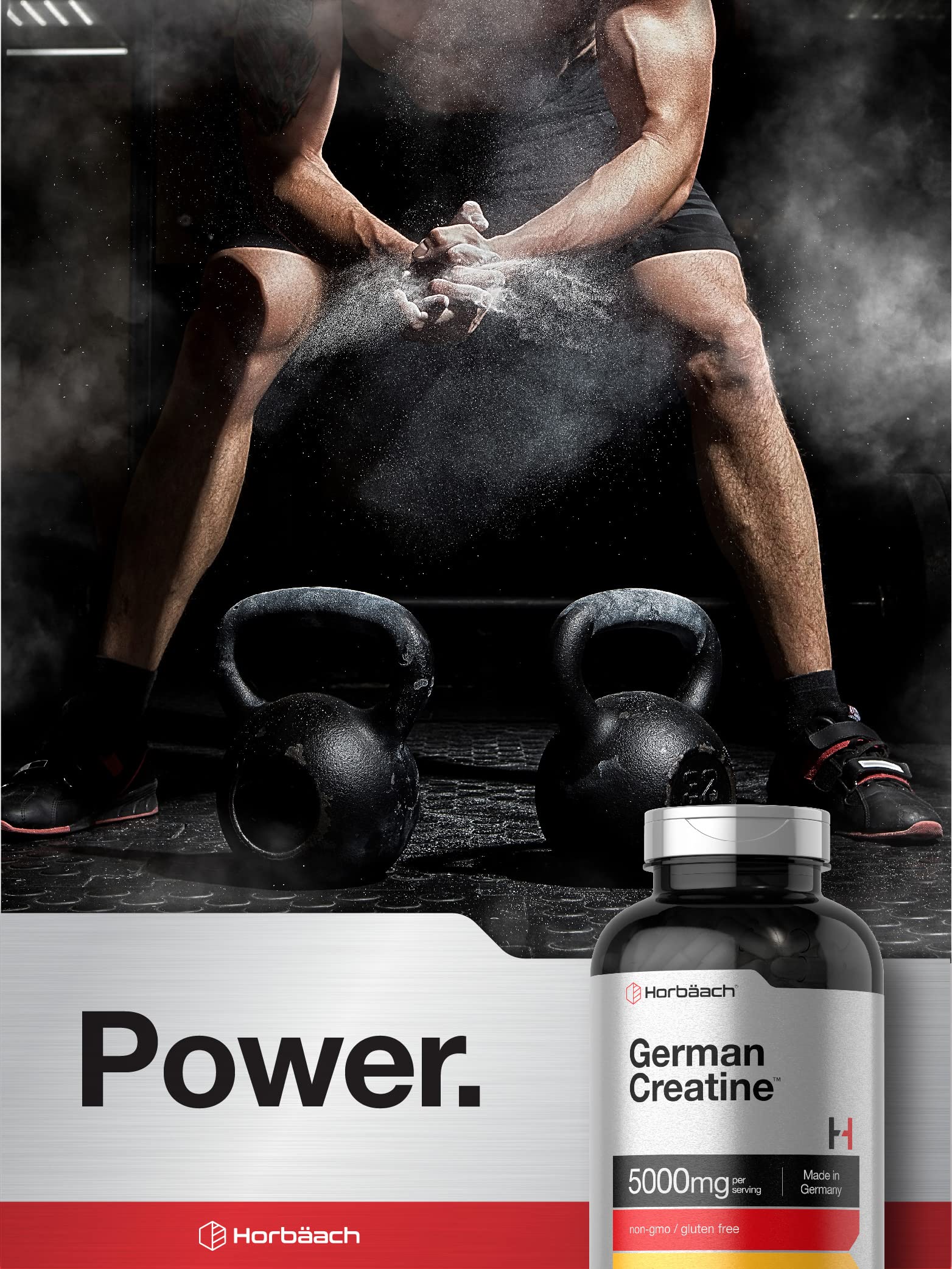 Foto 7 pulgar | Suplemento Horbäach De Monohidrato De Creatina Alemana 5000 Mg 250 Cápsulas - Venta Internacional.
