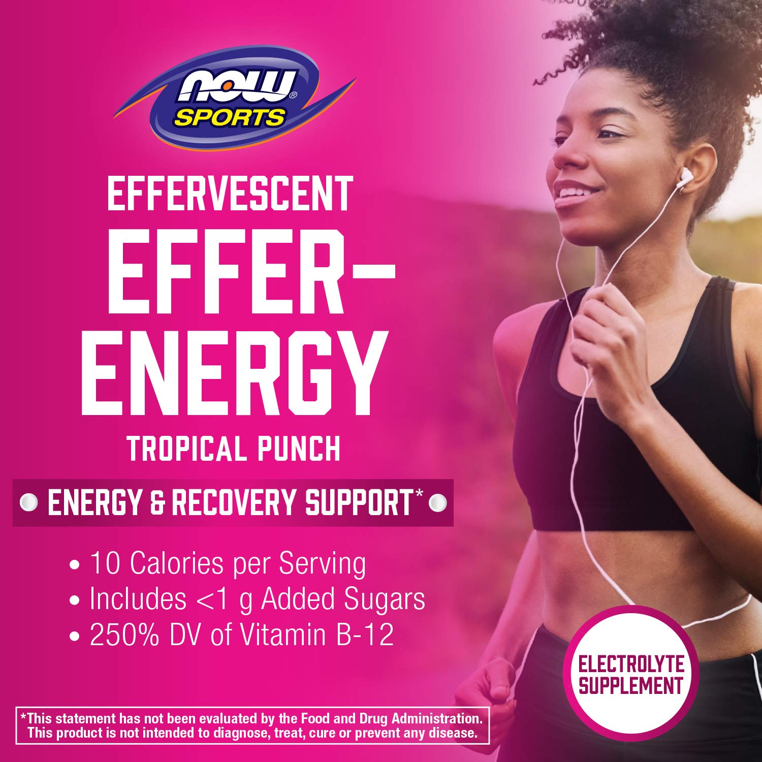 Foto 4 | Suplemento Electrolítico Now Foods Effer-energy 10 Comprimidos - Venta Internacional.