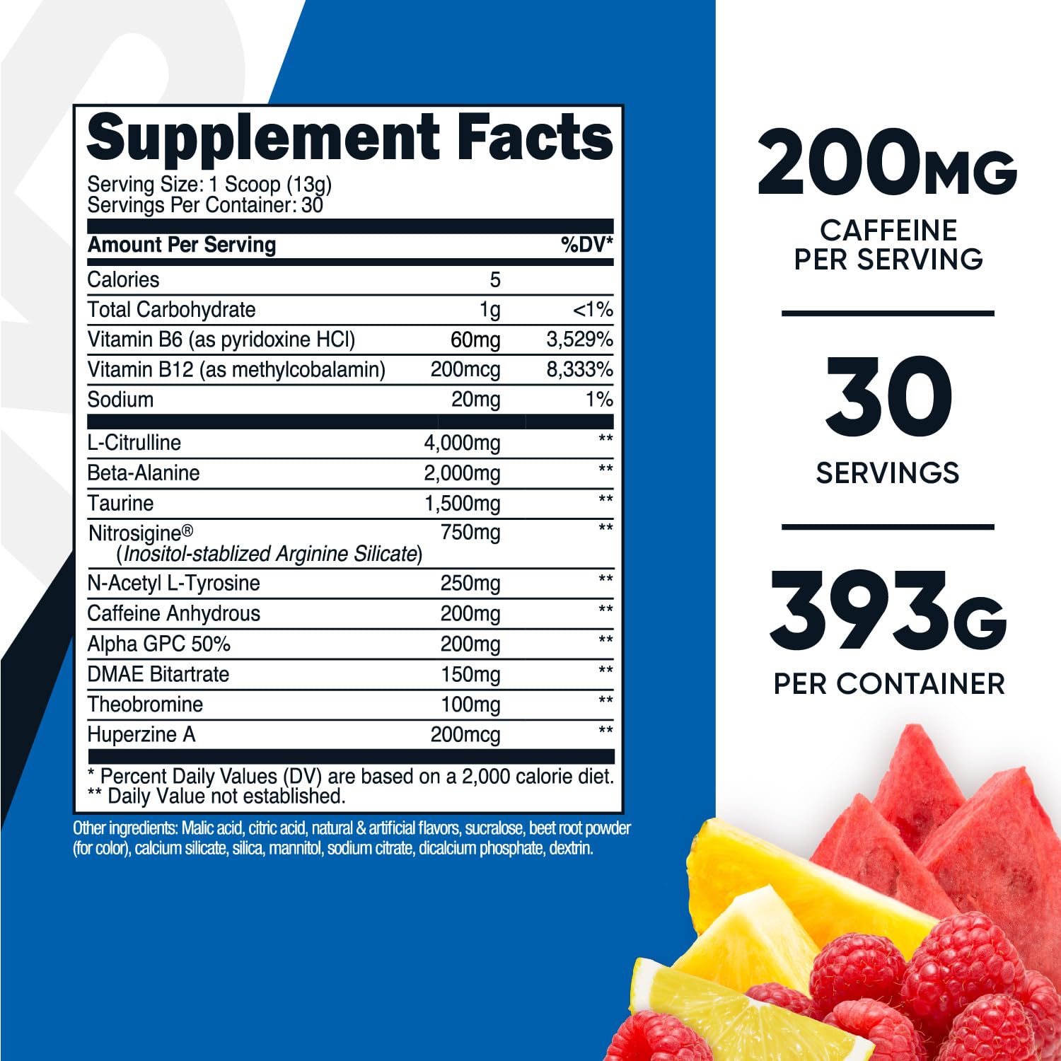 Foto 3 pulgar | Ponche De Frutas Nutricost En Polvo Para Antes Del Entrenamiento, 30 Porciones - Venta Internacional.