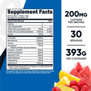 Foto 2 | Ponche De Frutas Nutricost En Polvo Para Antes Del Entrenamiento, 30 Porciones - Venta Internacional.