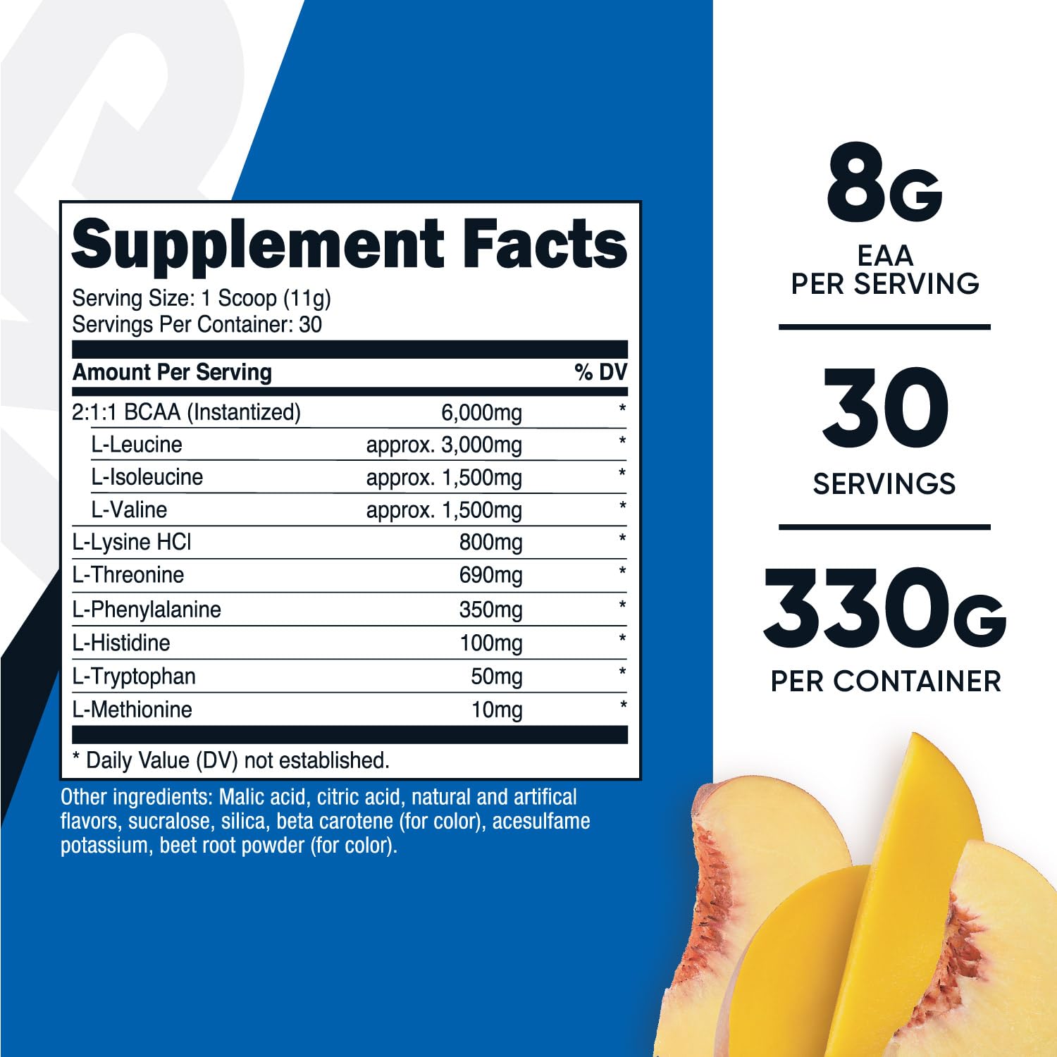 Foto 3 pulgar | Suplemento Nutricost Eaa En Polvo, 30 Porciones, Sabor A Melocotón Y Mango - Venta Internacional.