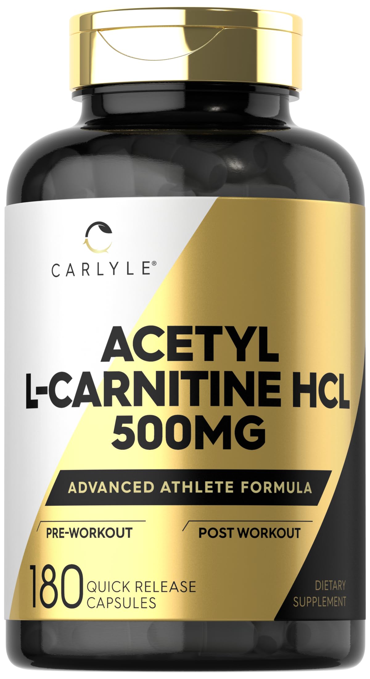 Foto 2 pulgar | Suplemento Carlyle Acetil L-carnitina Hcl 500 Mg 180 Cápsulas - Venta Internacional.