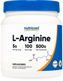 Foto 1 | Suplemento Nutricost L-arginina En Polvo, 500 G, 100 Porciones - Venta Internacional.