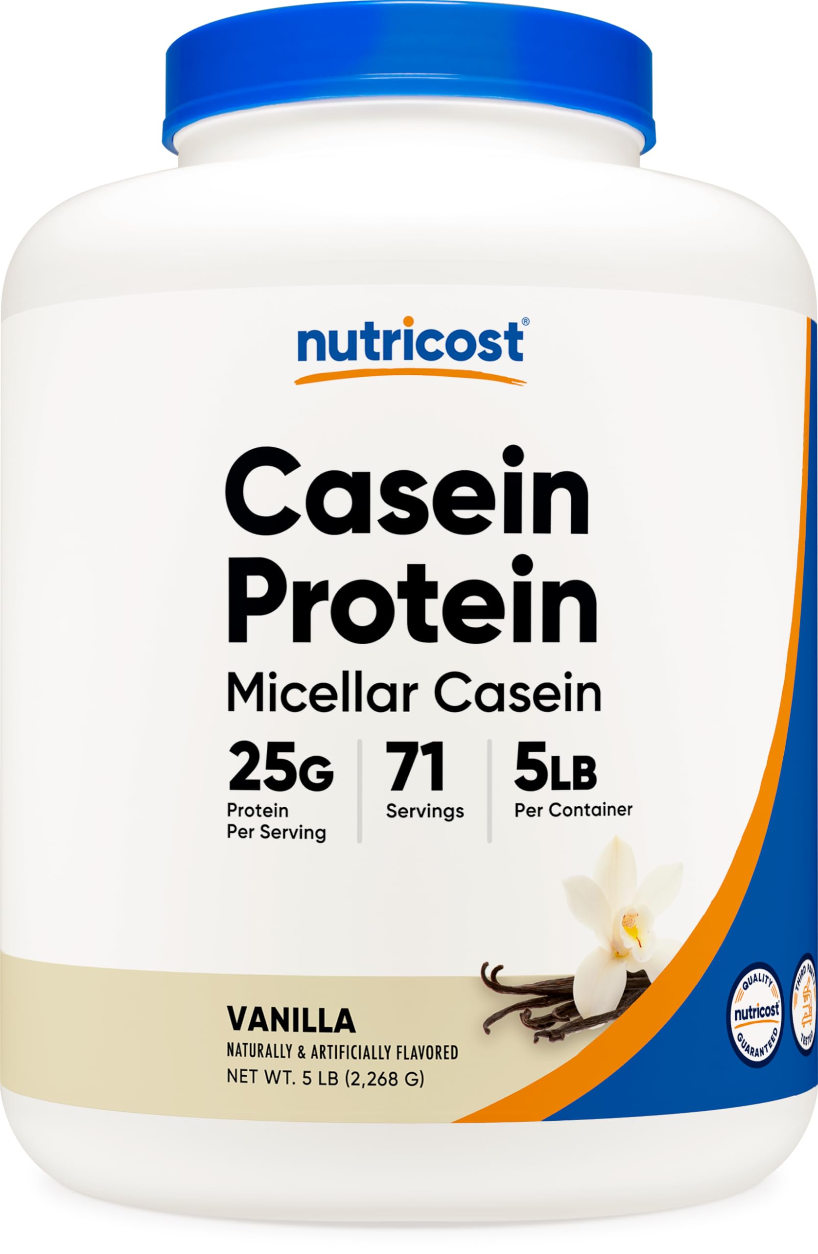 Foto 2 pulgar | Proteína En Polvo Nutricost Caseína Micelar 2,27 Kg Vainilla - Venta Internacional.