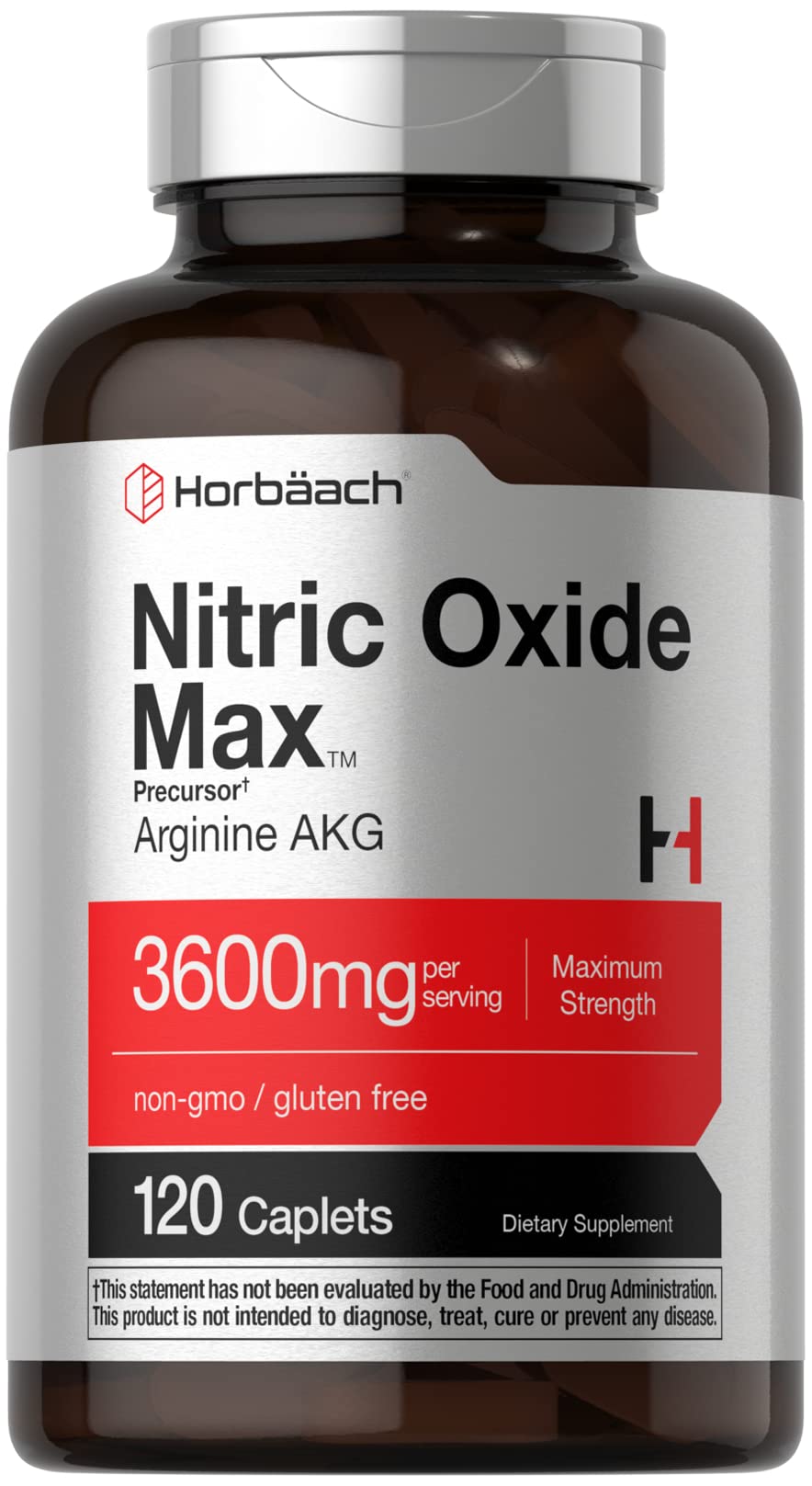 Foto 2 pulgar | Suplemento De Óxido Nítrico Horbaach Max 3600 Mg 120 Cápsulas - Venta Internacional.