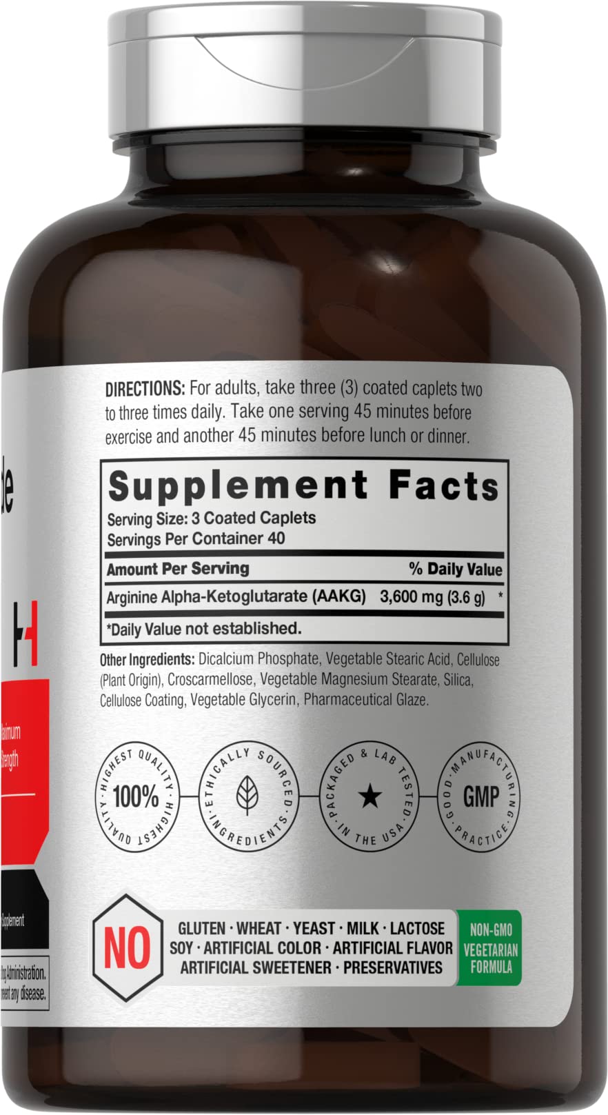 Foto 3 pulgar | Suplemento De Óxido Nítrico Horbaach Max 3600 Mg 120 Cápsulas - Venta Internacional.