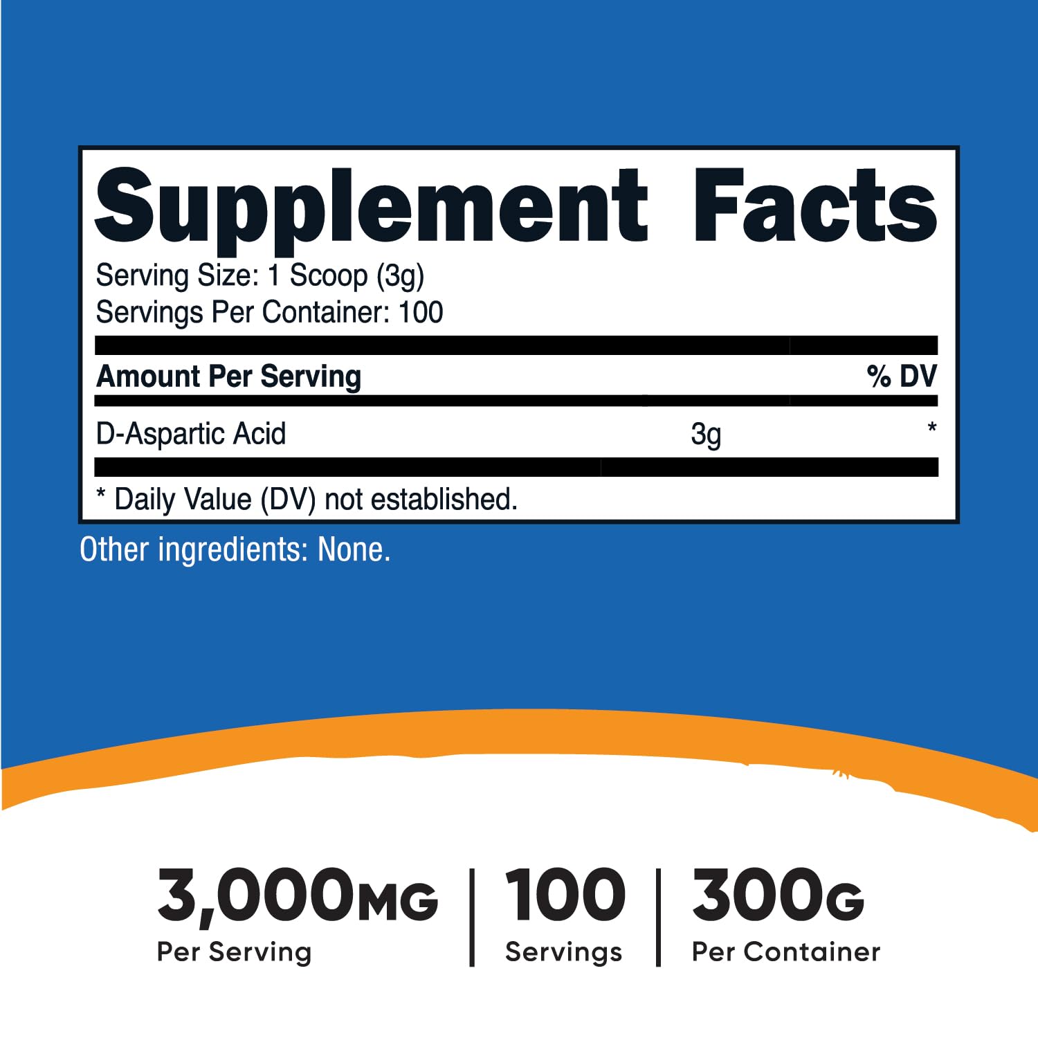 Foto 2 | Suplemento Nutricost De Ácido D-aspártico (daa) En Polvo 300 G - Venta Internacional.