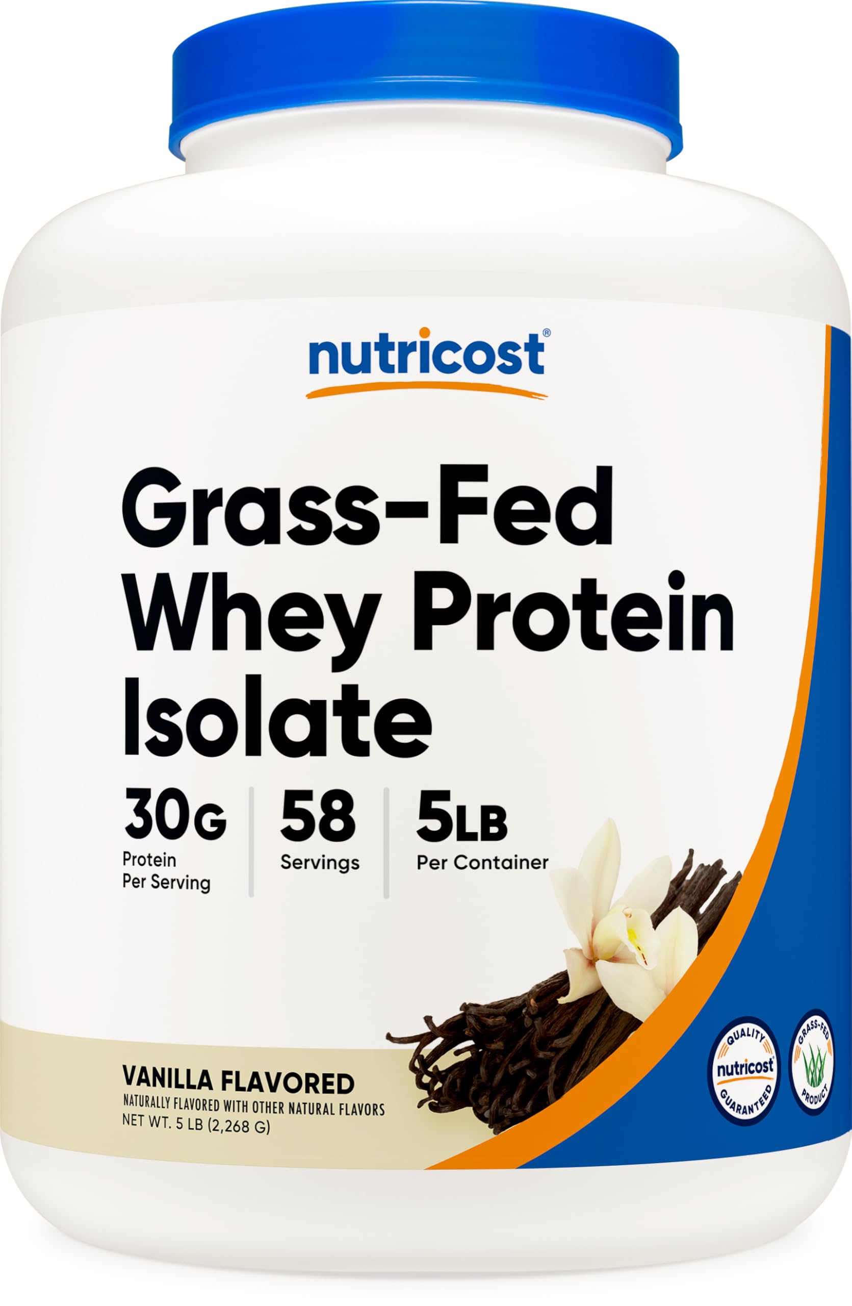Foto 2 pulgar | Proteína En Polvo Nutricost Whey Isolate Vainilla Alimentada Con Pasto, 2,27 Kg - Venta Internacional.