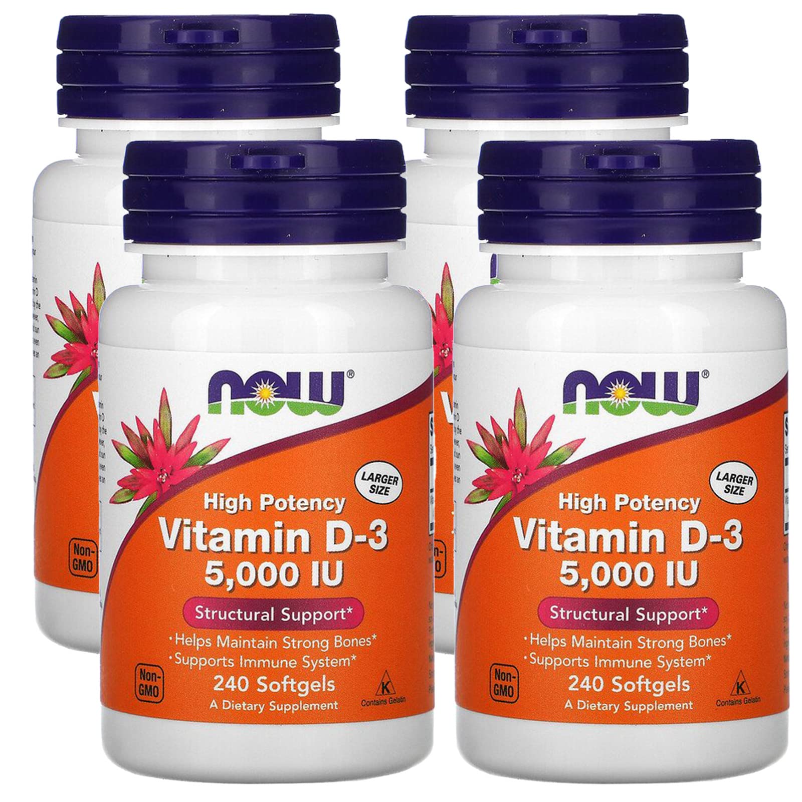 Foto 2 pulgar | Suplementos De Vitamina D-3 De Now Foods, 5000 Ui, 240 Cápsulas Blandas - Venta Internacional.