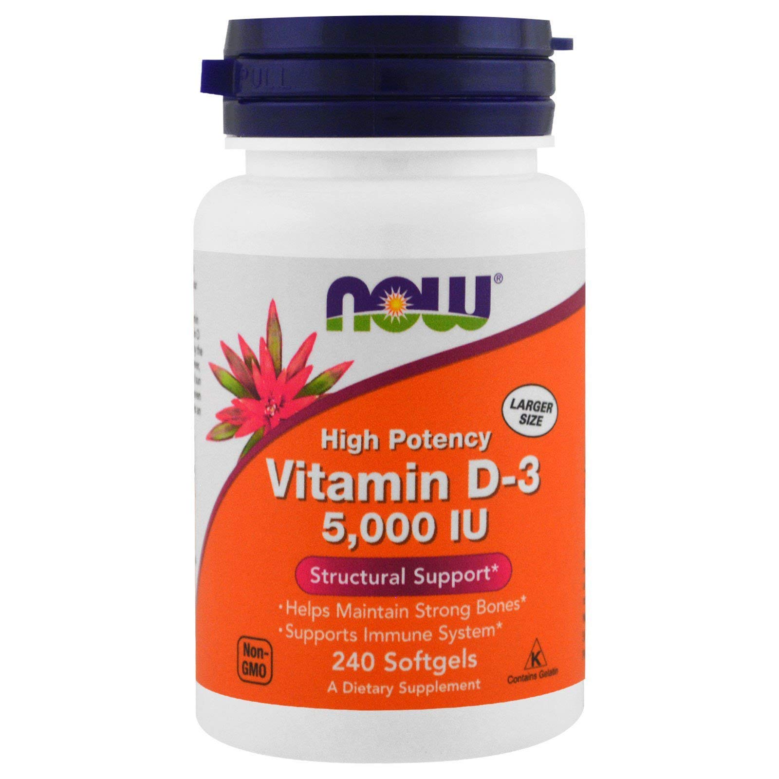 Foto 3 pulgar | Suplementos De Vitamina D-3 De Now Foods, 5000 Ui, 240 Cápsulas Blandas - Venta Internacional.