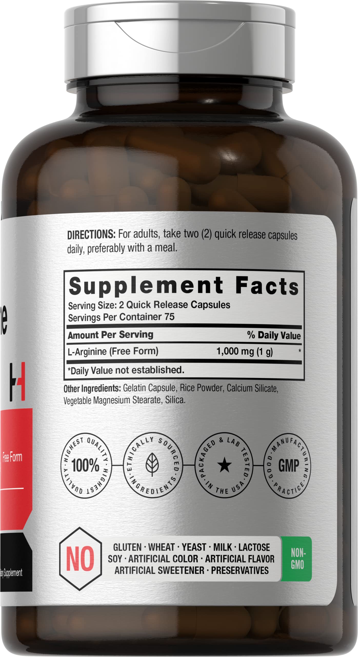 Foto 3 pulgar | Suplemento Horbäach L Arginina, 1000 Mg, Cápsulas, 150 Píldoras - Venta Internacional.