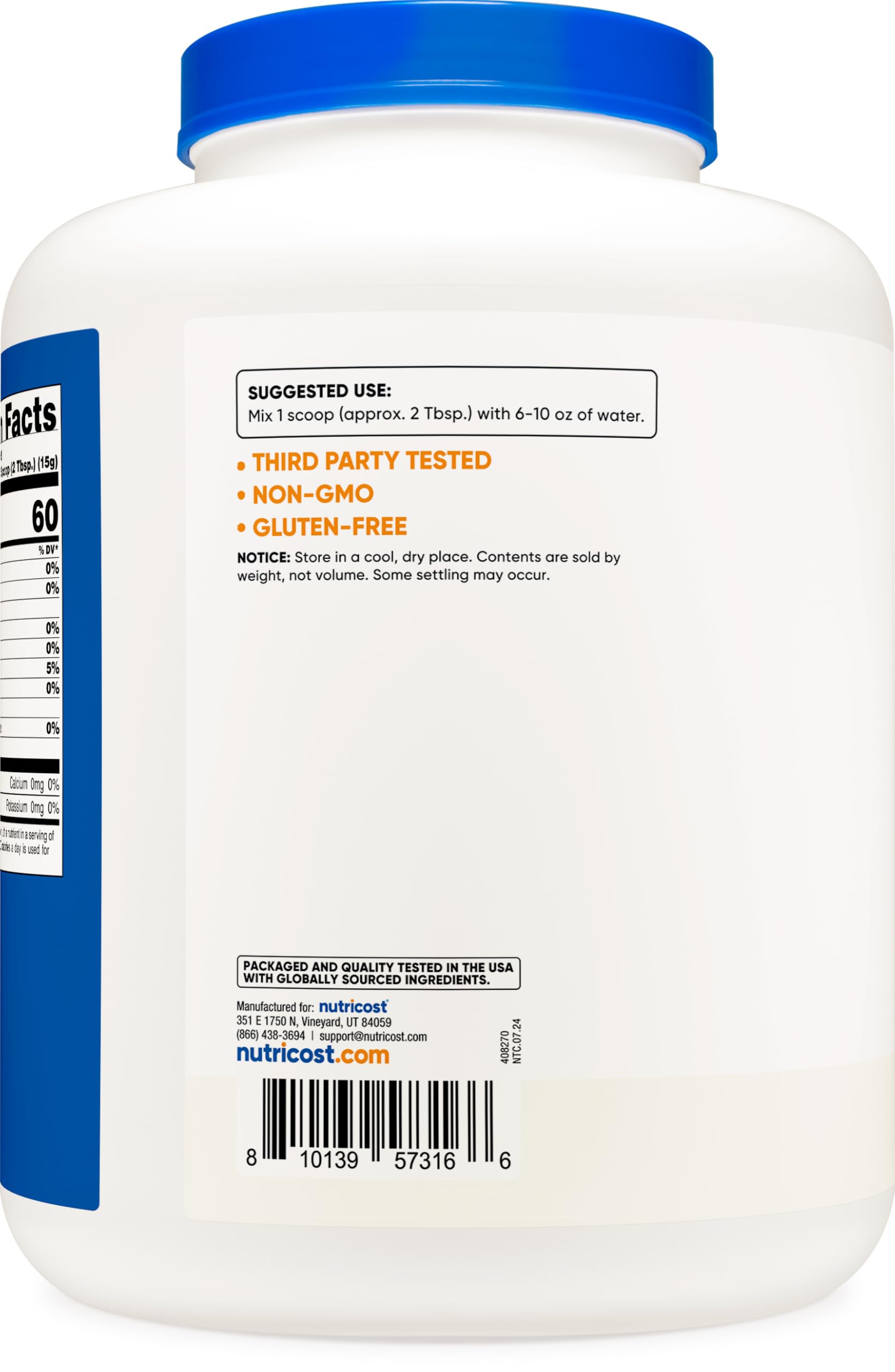 Foto 5 pulgar | Maltodextrina En Polvo Nutricost 1,8 Kg Sin Gluten, Sin Ogm - Venta Internacional.