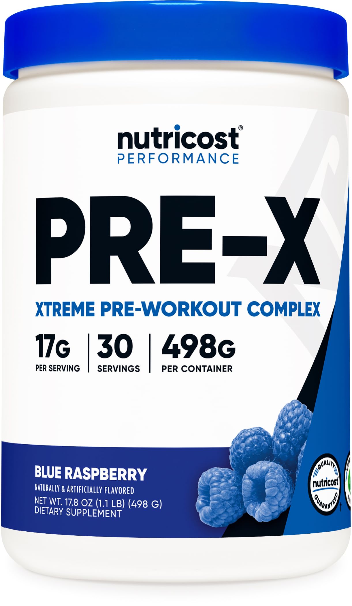 Foto 1 | Polvo Pre-x Xtreme Blue Raspberry Nutricost Pre-x - Venta Internacional.