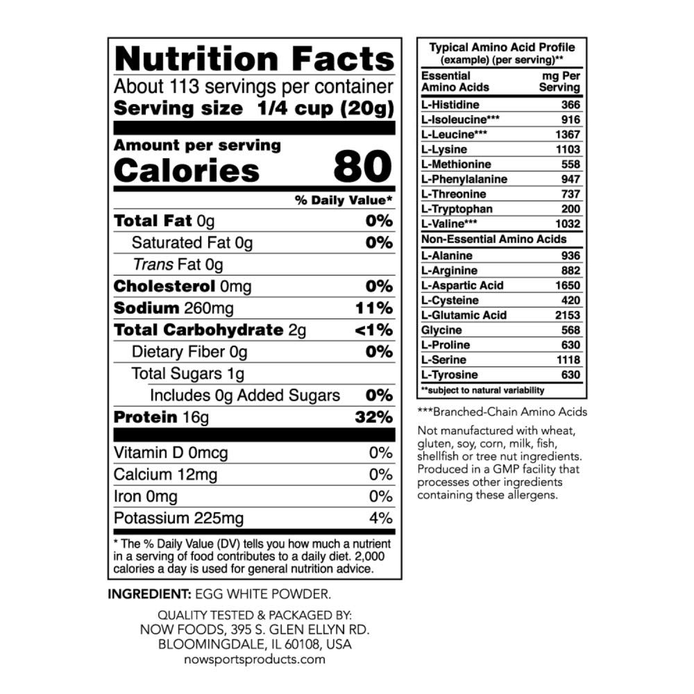 Foto 3 pulgar | Protein Powder Now Sports Nutrition: Clara De Huevo, 2,27 Kg, Sin Sabor - Venta Internacional.