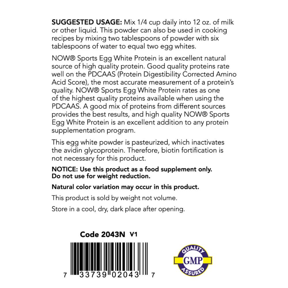 Foto 4 pulgar | Protein Powder Now Sports Nutrition: Clara De Huevo, 2,27 Kg, Sin Sabor - Venta Internacional.