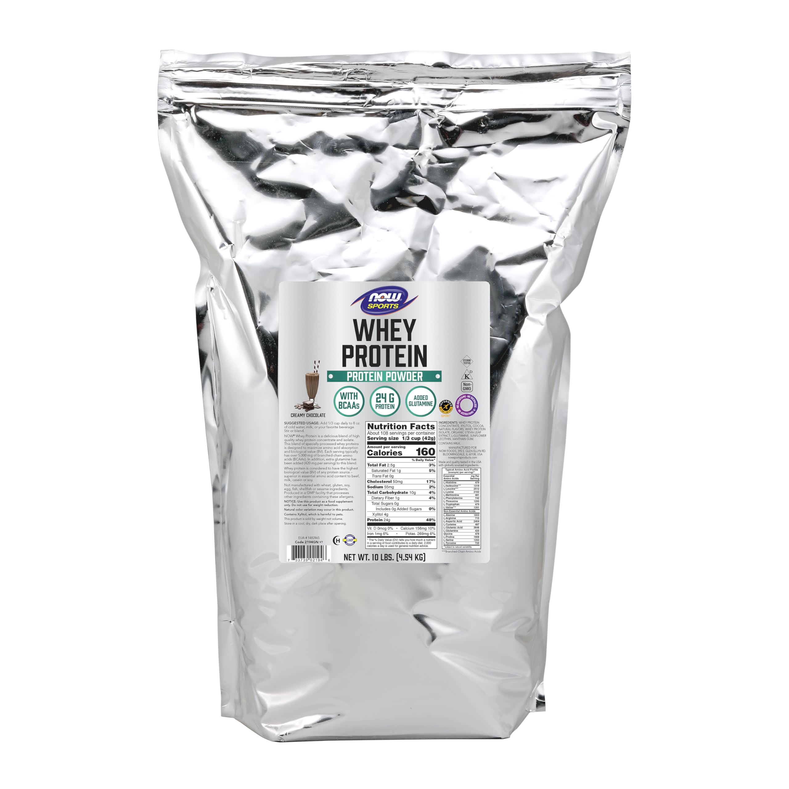 Foto 2 pulgar | Whey Protein Now Foods Sports Nutrition Chocolate Cremoso, 4,54 Kg - Venta Internacional.