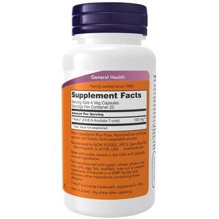 Foto 2 | Supplement Now Foods 7-keto (acetato De Dhea 7-one) 25 Mg 90 Cápsulas - Venta Internacional.