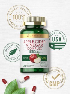 Foto 6 | Suplemento Carlyle, Complejo De Vinagre De Sidra De Manzana, 120 Cápsulas - Venta Internacional.