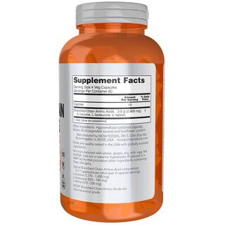 Foto 2 | Suplemento Now Foods Sports Nutrition Bcaa 240 Cápsulas Vegetarianas - Venta Internacional.