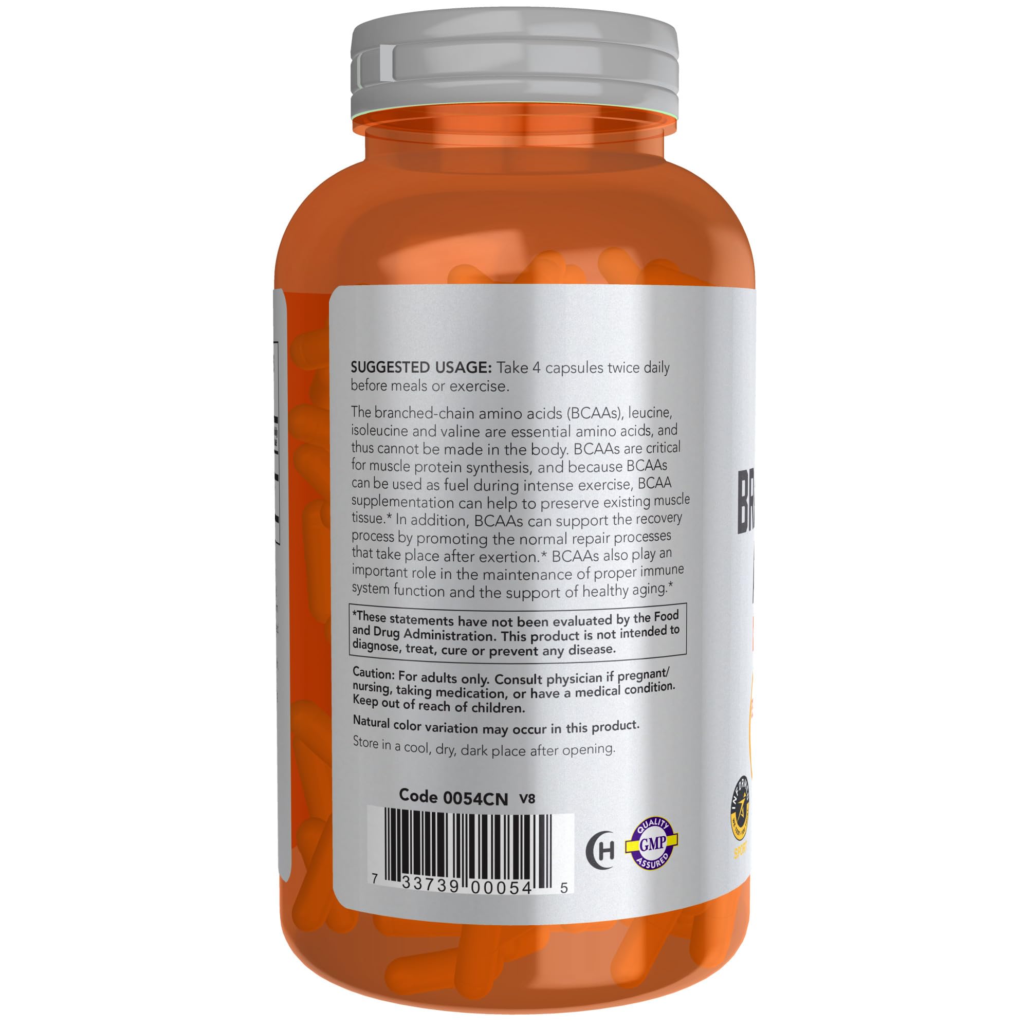 Foto 3 | Suplemento Now Foods Sports Nutrition Bcaa 240 Cápsulas Vegetarianas - Venta Internacional.
