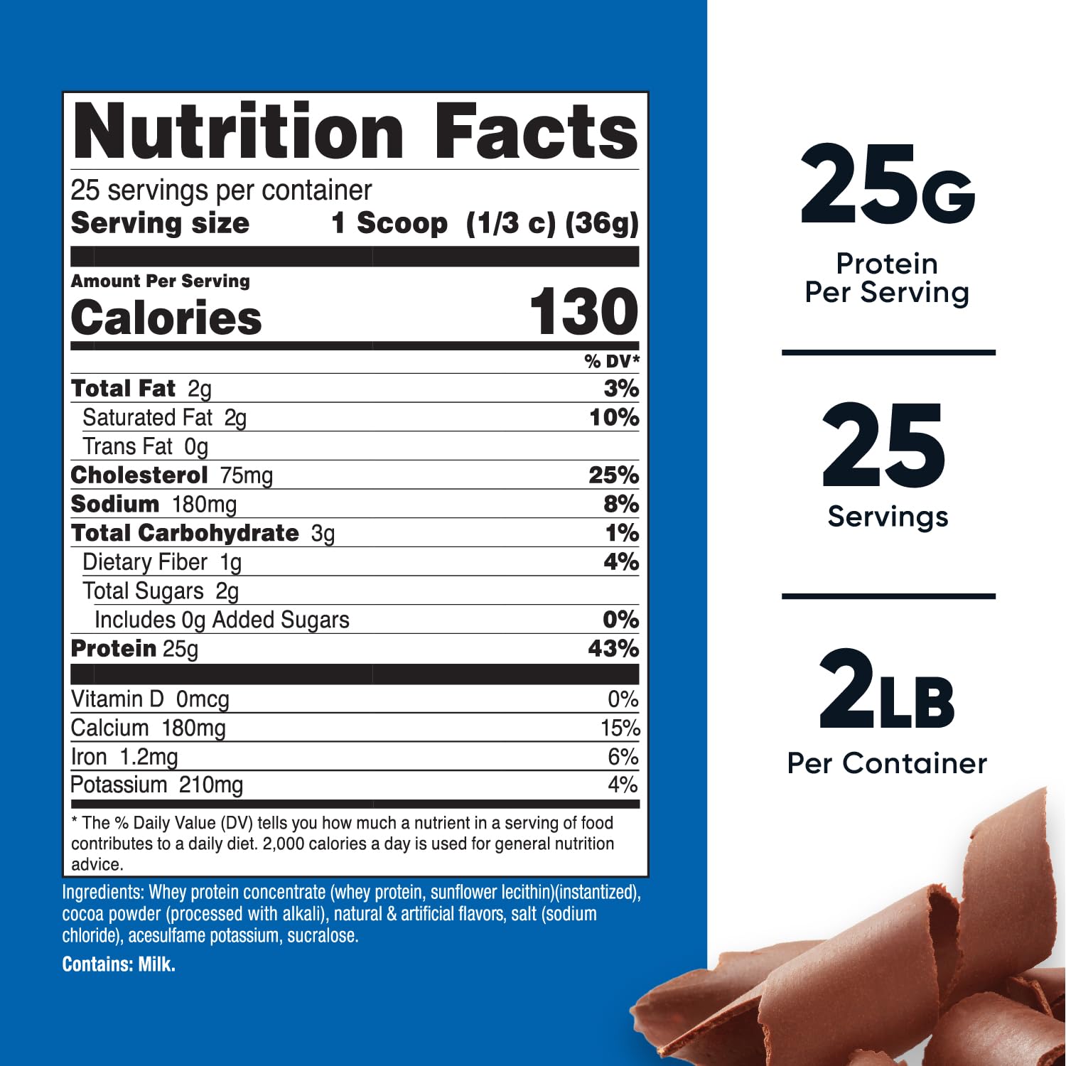 Foto 2 | Concentrado De Proteína De Suero Nutricost Chocolate 907 G - Venta Internacional.