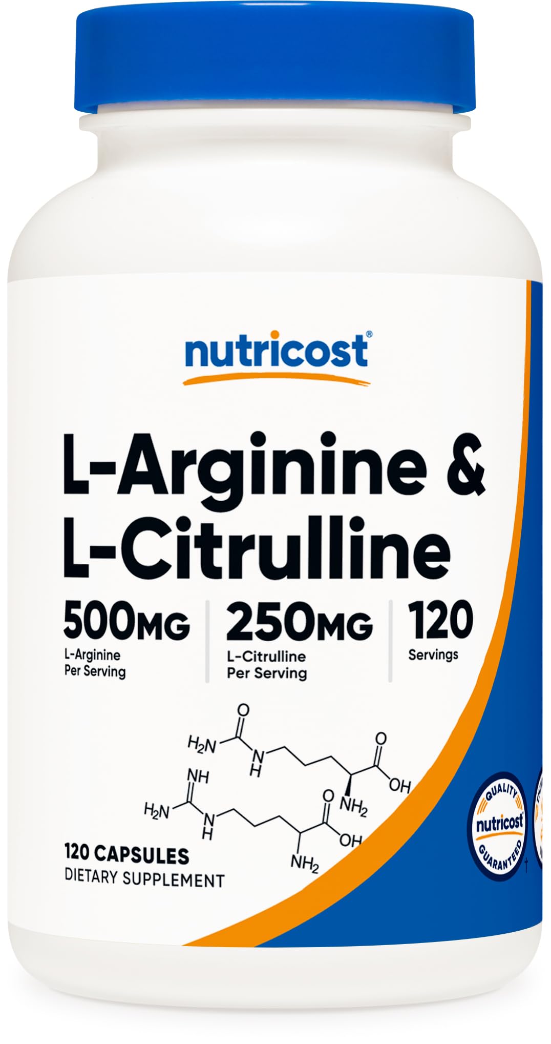 Foto 2 pulgar | Suplemento Nutricost L-arginina L-citrulina 750 Mg 120 Cápsulas - Venta Internacional.
