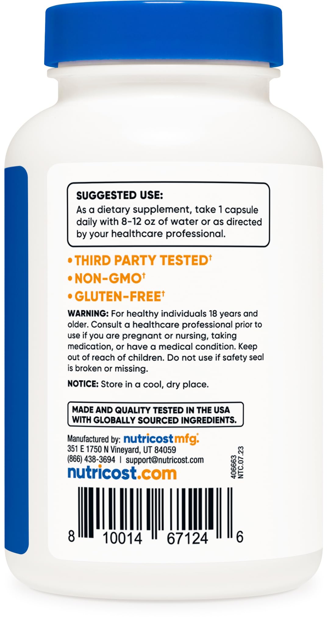 Foto 5 pulgar | Suplemento Nutricost L-arginina L-citrulina 750 Mg 120 Cápsulas - Venta Internacional.