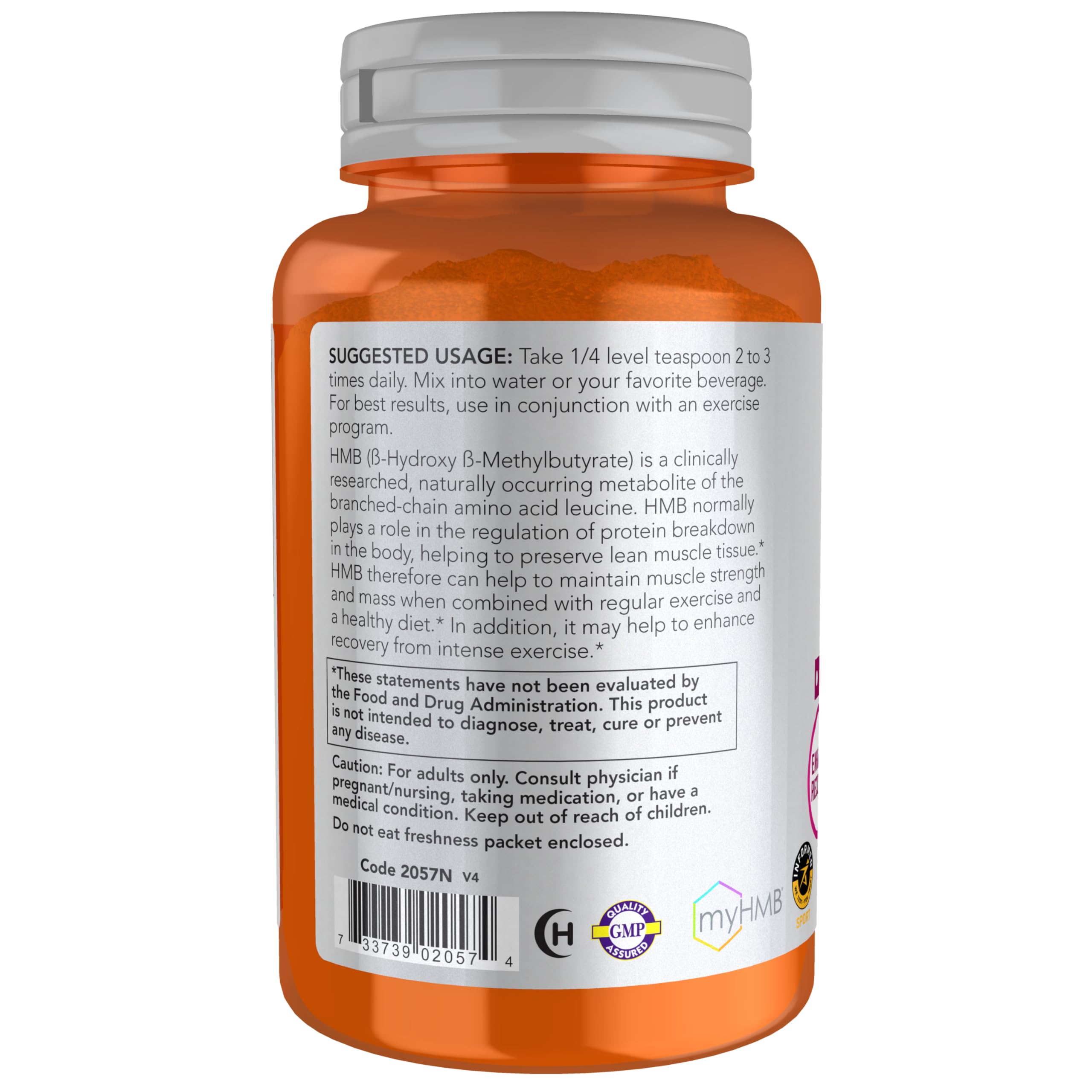 Foto 4 pulgar | Suplemento Now Foods Sports Nutrition Hmb En Polvo 90 G - Venta Internacional.