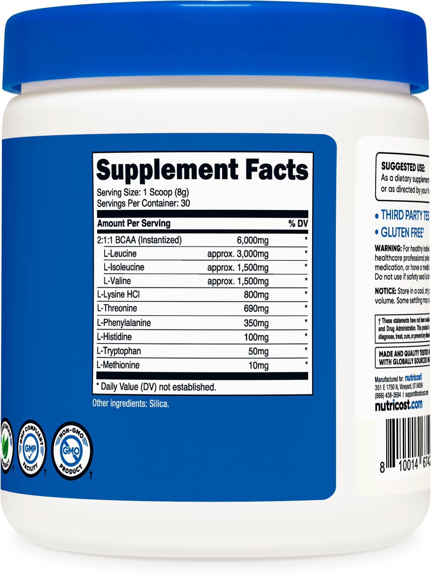Foto 5 | Suplemento Nutricost Eaa En Polvo 30 Porciones Sin Sabor - Venta Internacional.