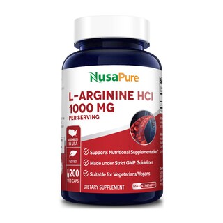Foto 1 | Suplemento Nusapure L-arginina 1000 Mg 200 Cápsulas Vegetarianas - Venta Internacional.
