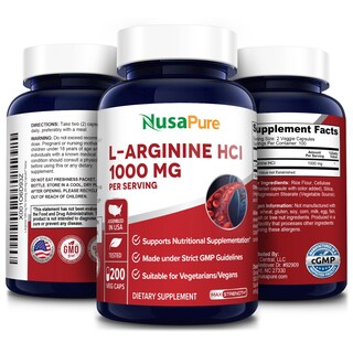 Foto 4 | Suplemento Nusapure L-arginina 1000 Mg 200 Cápsulas Vegetarianas - Venta Internacional.